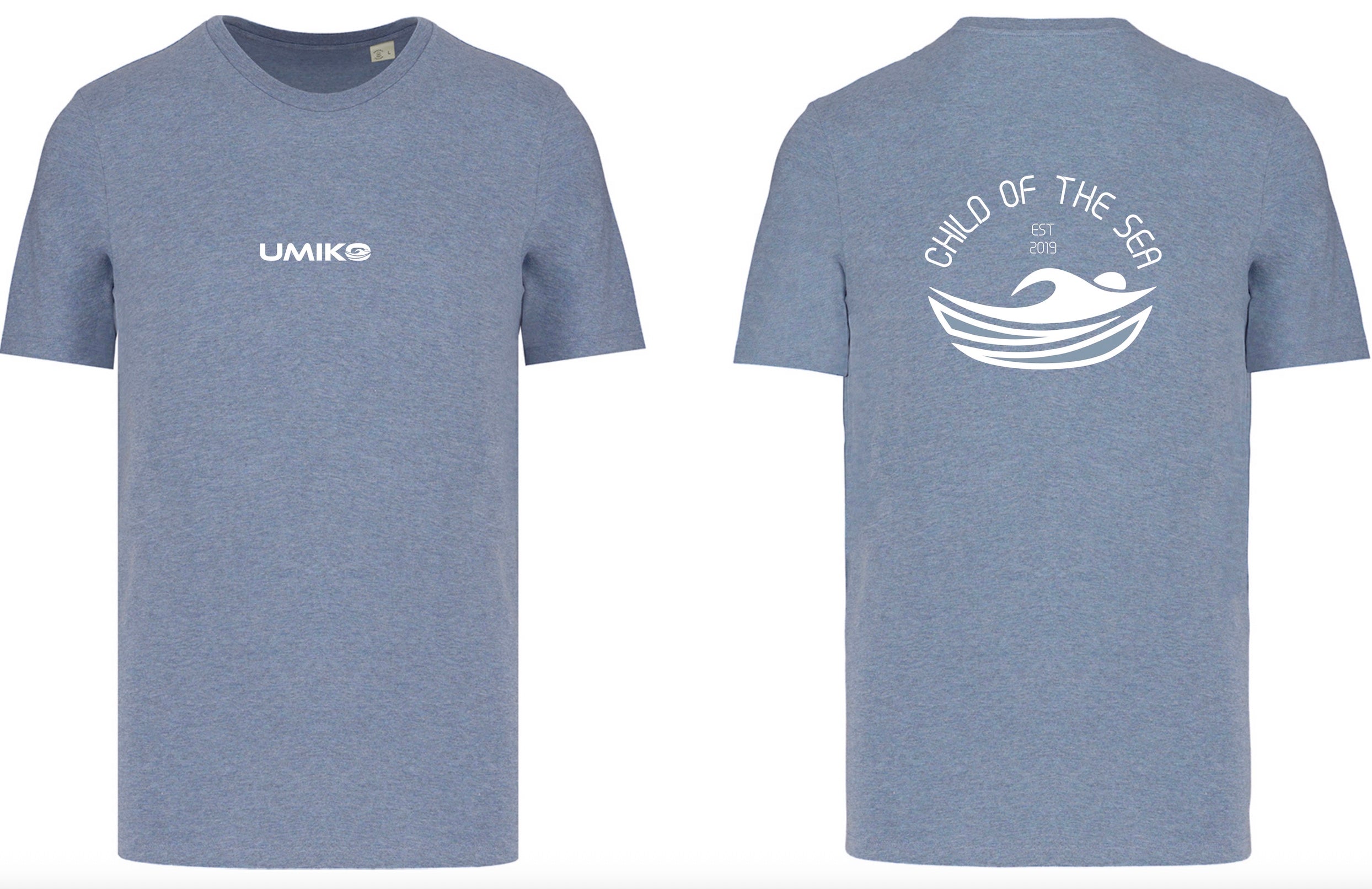 Organic Cotton T'shirt - Blue Heather