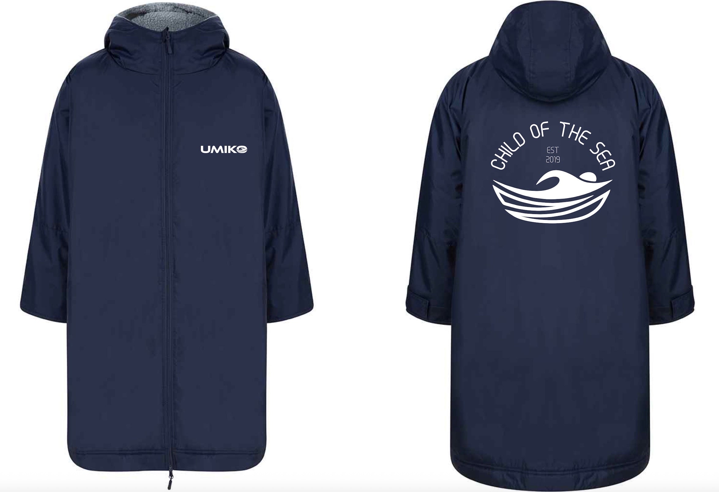 Umiko Adults/ Kids All Weather Robe - Navy