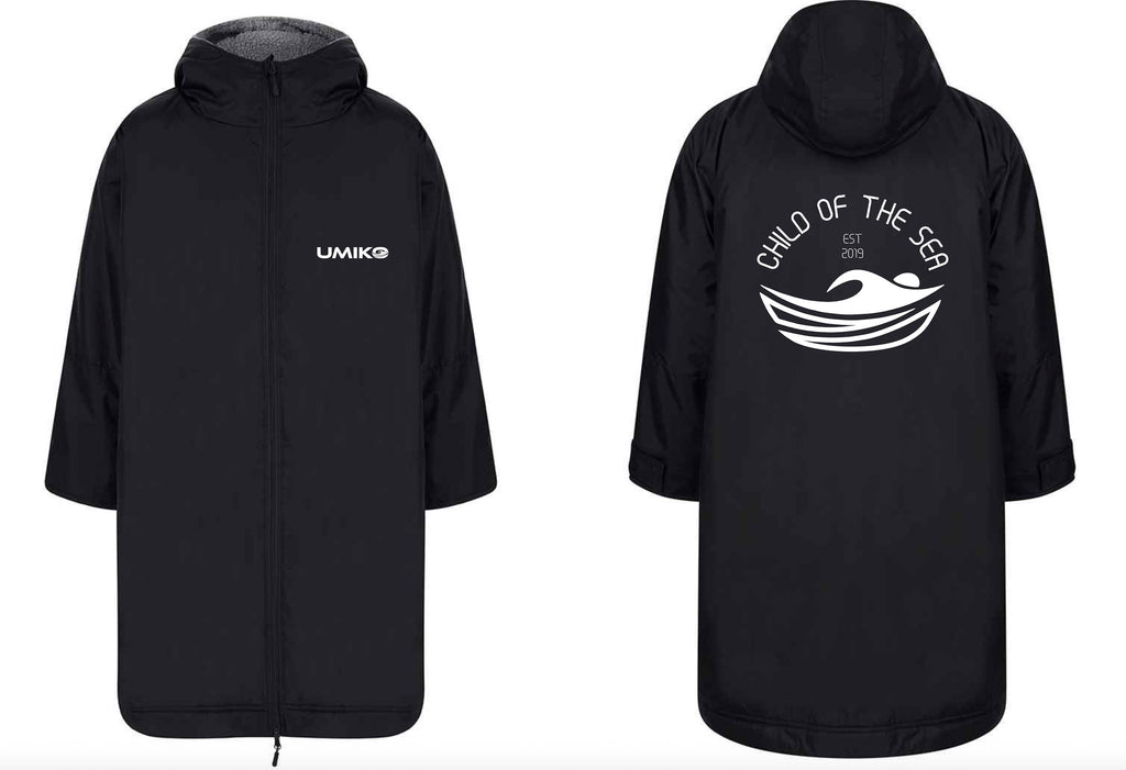 Umiko Adults/ Kids All Weather Robe - Black